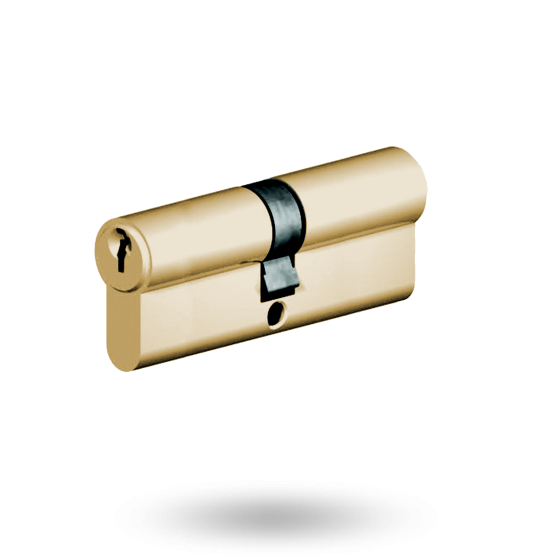 EURO CYLINDER FIXED CAM 5PIN KEY/KEY 31/31 - POLISHED BRASS