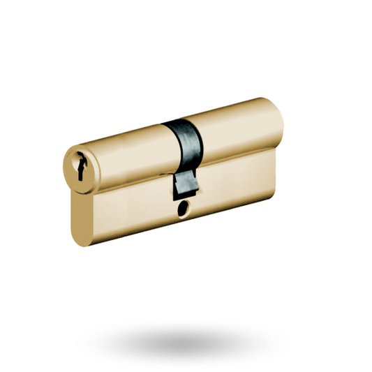 EURO CYLINDER FIXED CAM 5PIN KEY/KEY 31/31 - POLISHED BRASS