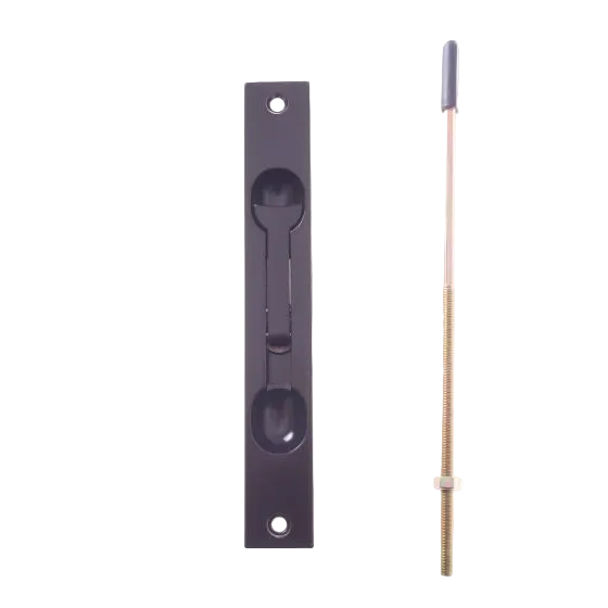 YALE FLUSH BOLT STANDARD SURFACE MOUNTED - BLACK - D TIP