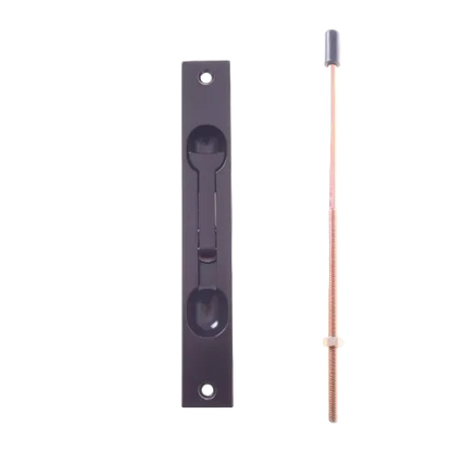 YALE FLUSH BOLT STANDARD SURFACE MOUNTED - BLACK - ROUND TIP