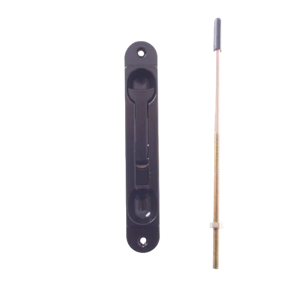 YALE FLUSH BOLT RECESS MOUNTED - BLACK - D TIP