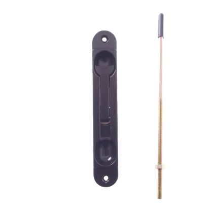 YALE FLUSH BOLT RECESS MOUNTED - BLACK - D TIP