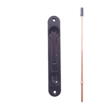 YALE FLUSH BOLT RECESS MOUNTED - BLACK - ROUND TIP
