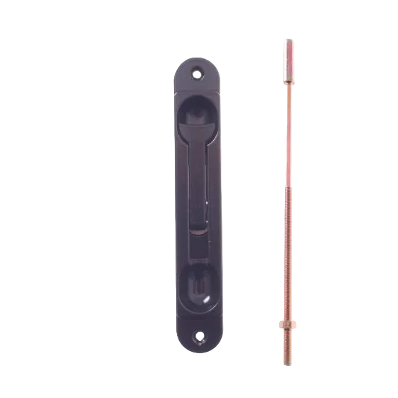 YALE FLUSH BOLT RECESS MOUNTED - BLACK - STEEL TIP