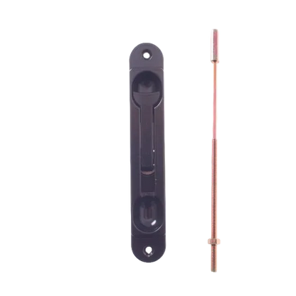 YALE FLUSH BOLT RECESS MOUNTED - BLACK - STEEL TIP