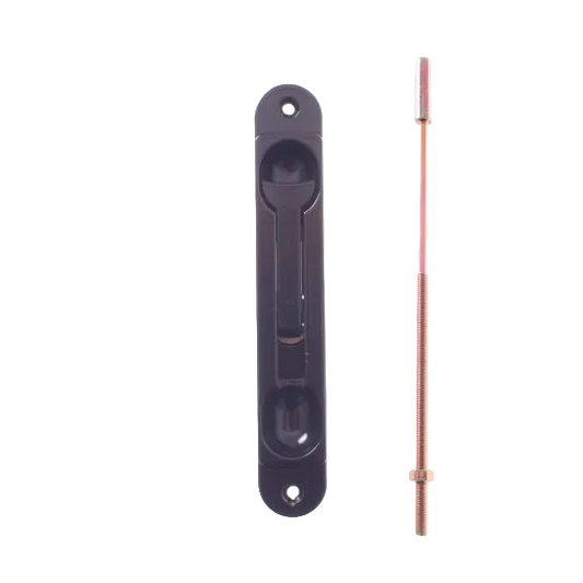 YALE FLUSH BOLT RECESS MOUNTED - BLACK - STEEL TIP