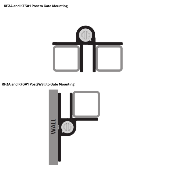 D&D TECH KWIKFIT ALU SELF-CLOSING WALL MOUNT HINGE