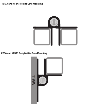 D&D TECH KWIKFIT ALU SELF-CLOSING WALL MOUNT HINGE