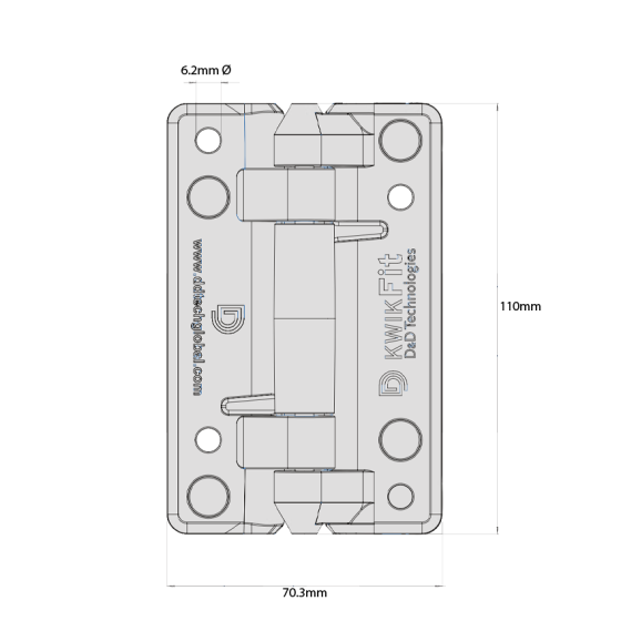 D&D TECH KWIKFIT POLYMER PLAIN PIVOTING HINGE GENERAL PURPOSE