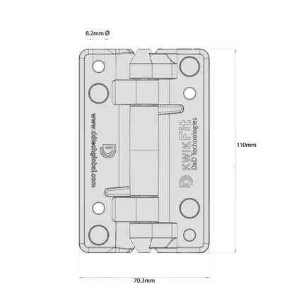 D&D TECH KWIKFIT POLYMER PLAIN PIVOTING HINGE GENERAL PURPOSE