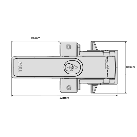 D&D TECH LOKKLATCH MAGNETIC LOCKABLE DUAL SIDED KEYED