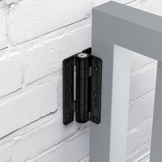 D&D TECH KWIKFIT ALU SELF-CLOSING WALL MOUNT HINGE