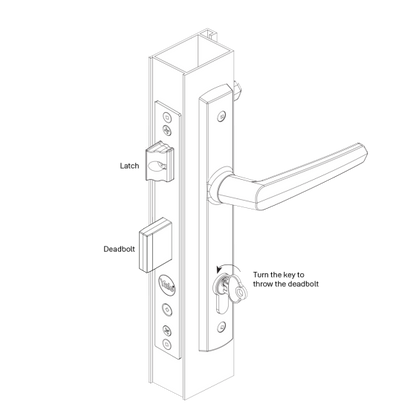 YALE VERONA INDURO HINGED DOOR 2PT 30MM BS ST - NO CYLINDER