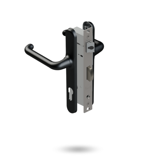 YALE VERONA INDURO HINGED DOOR 2PT 30MM BS ST - NO CYLINDER