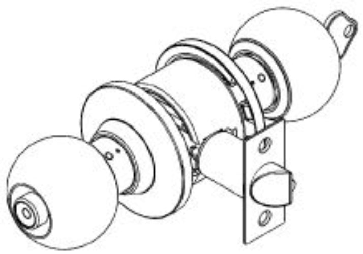 ORBIT ENTRANCE SET KEY WITH TURN 5PIN 60/70mm BS