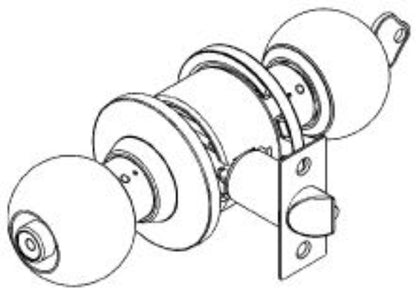 ORBIT ENTRANCE SET KEY WITH TURN 5PIN 60/70mm BS