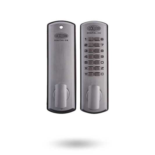LOCKWOOD MECHANICAL DIGITAL LOCKSET - TUBULAR LATCH 60MM - SATIN CHROME