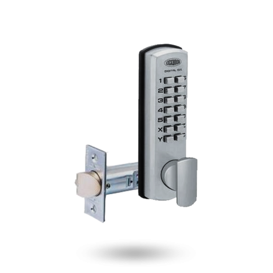 LOCKWOOD MECHANICAL DIGITAL LOCKSET - TUBULAR LATCH 60MM - SATIN CHROME