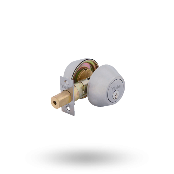 YALE DEADBOLT DOUBLE CYLINDER 5PIN 60MM/70MM BS - STAINLESS STEEL