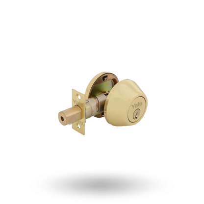 YALE DEADBOLT CYLINDER WITH TURN 6PIN 60MM/70MM BS - POLISHED BRASS