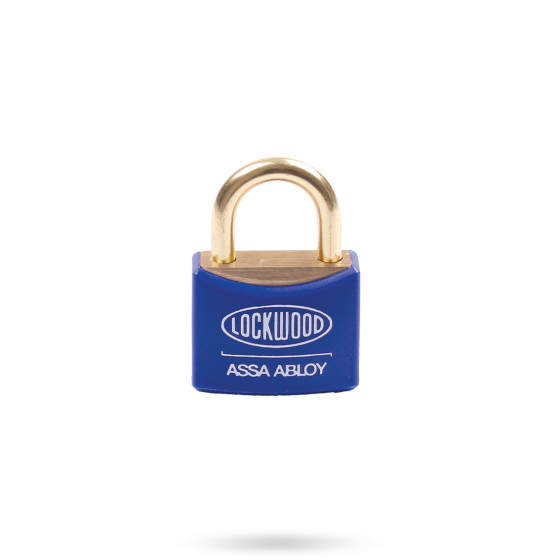 LOCKWOOD 110 SERIES MARINE PADLOCK 30MM WITH 19MM BRASS SHACKLE BLUE JACKET
