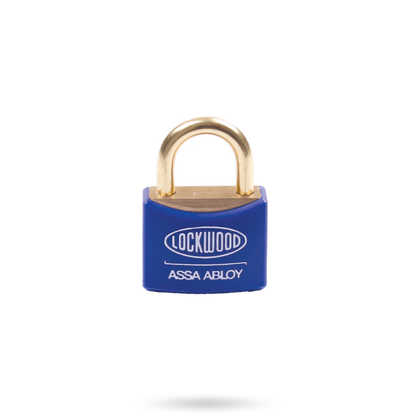 LOCKWOOD 110 SERIES MARINE PADLOCK 30MM WITH 19MM BRASS SHACKLE BLUE JACKET