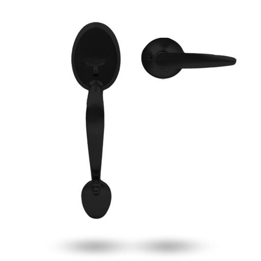 YALE MAYFAIR GRIPSET WITH HAWTHORN LEVER MATT BLACK