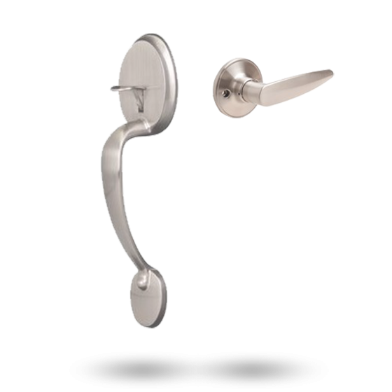 YALE MAYFAIR GRIPSET WITH HAWTHORN LEVER SATIN NICKEL