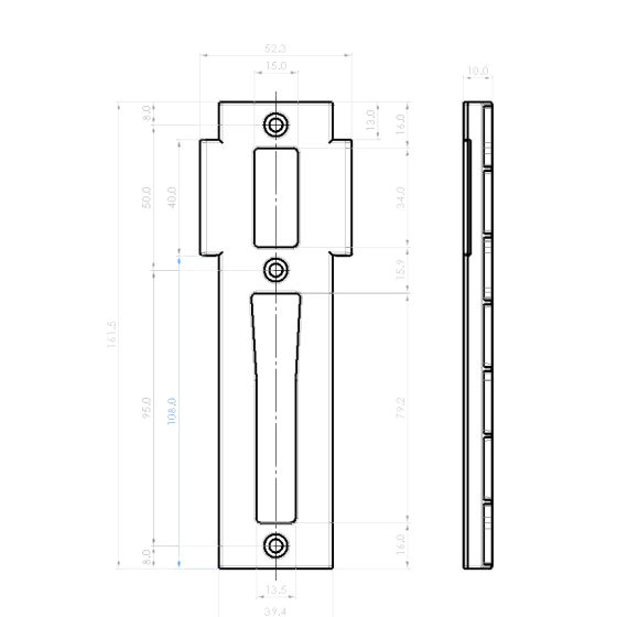 MULTI POINT LOCK STRIKE - SINGLE/3 PANEL BIFOLD - OPTIMUM ISEO