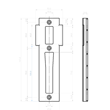 MULTI POINT LOCK STRIKE - SINGLE/3 PANEL BIFOLD - OPTIMUM ISEO