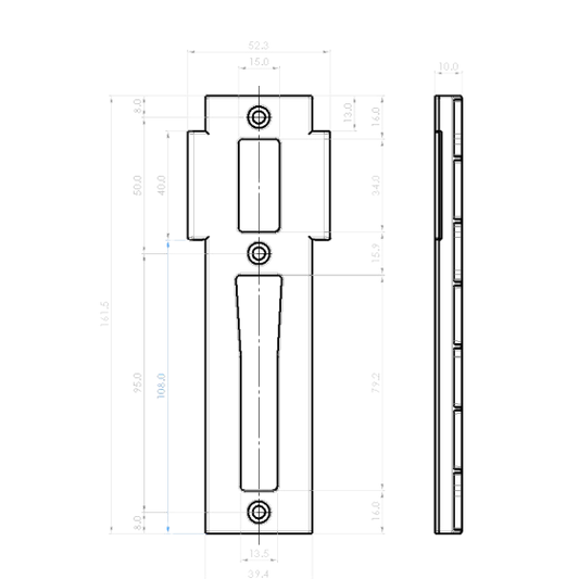 MULTI POINT LOCK STRIKE - SINGLE/3 PANEL BIFOLD - OPTIMUM ISEO