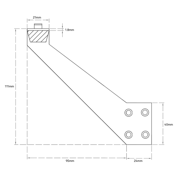 OVERHEAD DOOR STOP LEFT-HANDED