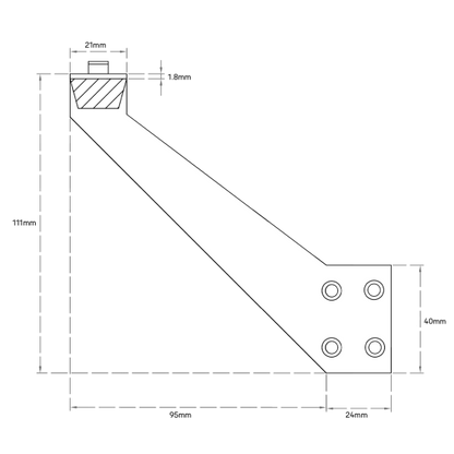 OVERHEAD DOOR STOP RIGHT-HANDED