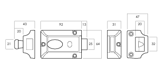 LOCKWOOD RIMOCK NIGHTLATCH