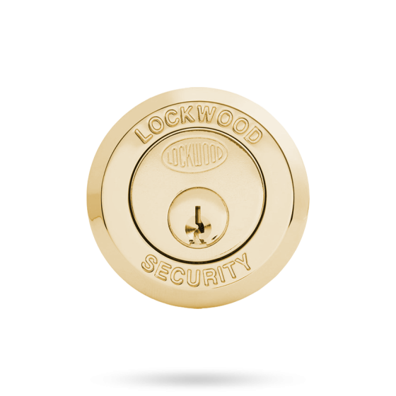 LOCKWOOD RIMLOCK DEADLATCH KNOB DOUBLE CYLINDER - EVERBRASS