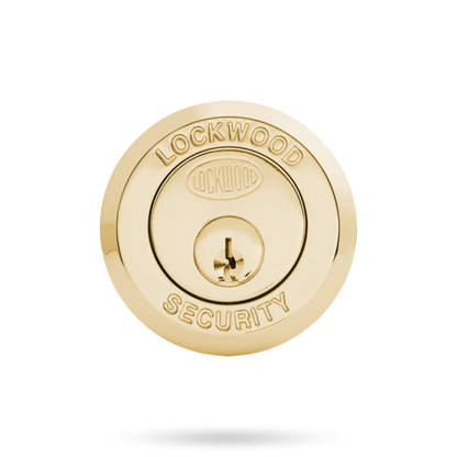 LOCKWOOD RIMLOCK DEADLATCH KNOB DOUBLE CYLINDER - EVERBRASS