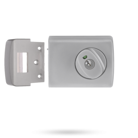 LOCKWOOD RIMLOCK DEADLATCH KNOB DOUBLE CYLINDER - SATIN PEARL CHROME