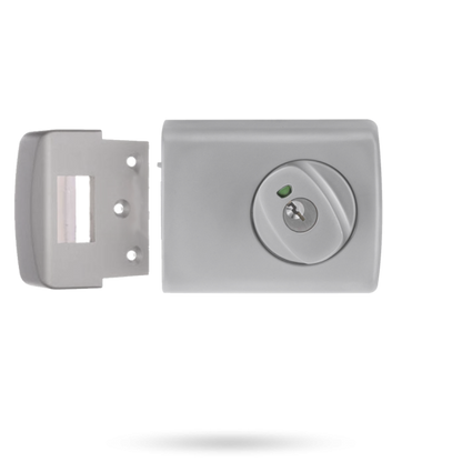 LOCKWOOD RIMLOCK DEADLATCH KNOB DOUBLE CYLINDER - SATIN PEARL CHROME