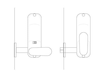 YALE MECHANICAL DIGITAL LOCKSET ENTRANCE - TUBULAR LATCH 60MM SC