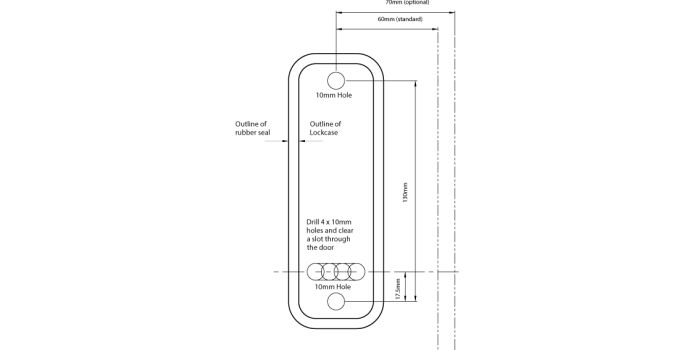 YALE MECHANICAL DIGITAL LOCKSET ENTRANCE - TUBULAR LATCH 60MM SC