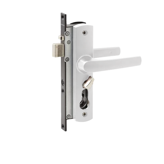 WHITCO TASMAN MK2 SECURITY SCREEN DOOR LOCK - NO CYLINDER - WHITE