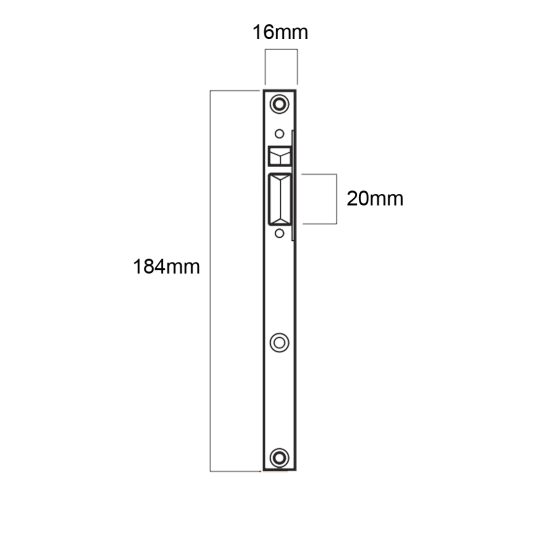 WHITCO TASMAN MK2 SECURITY SCREEN DOOR LOCK - NO CYLINDER - WHITE