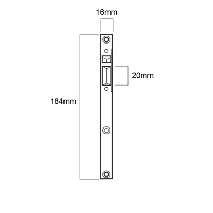 WHITCO TASMAN MK2 SECURITY SCREEN DOOR LOCK - NO CYLINDER - WHITE