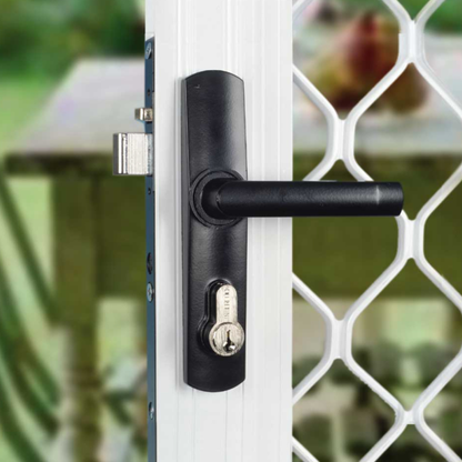 YALE TASMAN MKII SCREEN DOOR LOCK SET - BLACK