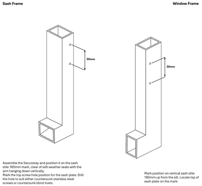 YALE WINDOW SECURISTAY SAFETY RESTRICTOR - ALUMINIUM - WHITE
