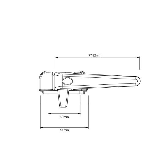 WINDOW FASTENER/HANDLE SUB-FIX SINGLE TONGUE SLIMLINE 2
