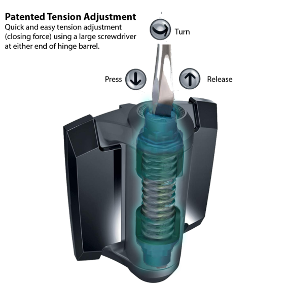D&D TECH TRUCLOSE REGULAR SELF-CLOSING HINGE