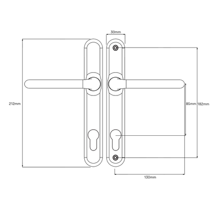 YALE VERONA HANDLE SET - STANDARD LOCKING