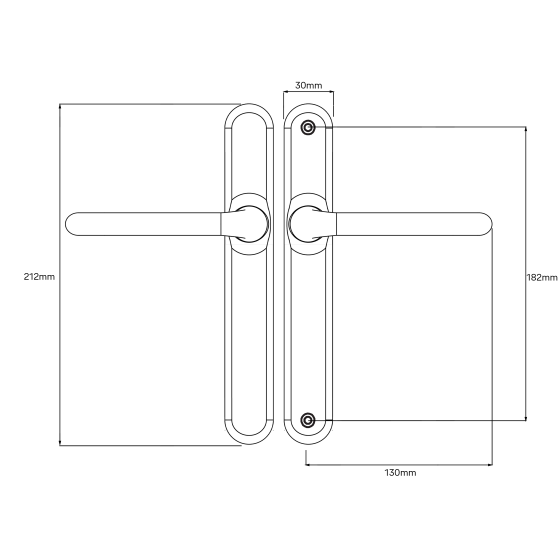 YALE VERONA HANDLE SET - PASSAGE NON-LOCKING
