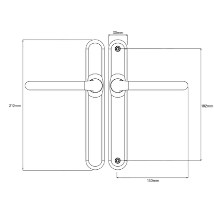 YALE VERONA HANDLE SET - PASSAGE NON-LOCKING